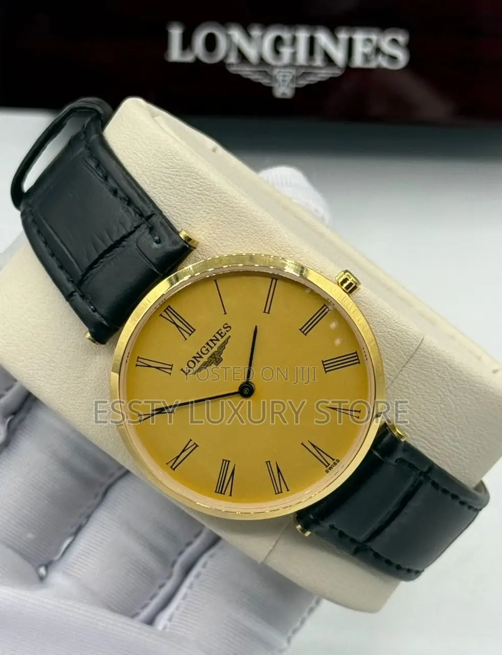 High Quality Luxury Longines Men Genuine Leather Wristwatch