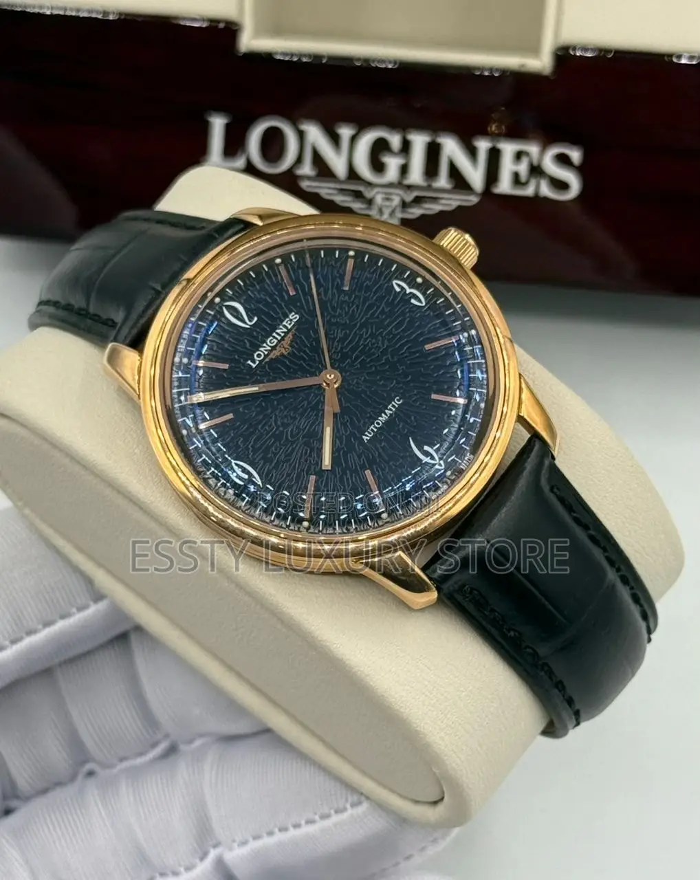 High Quality Luxury Longines Men Genuine Leather Wristwatch