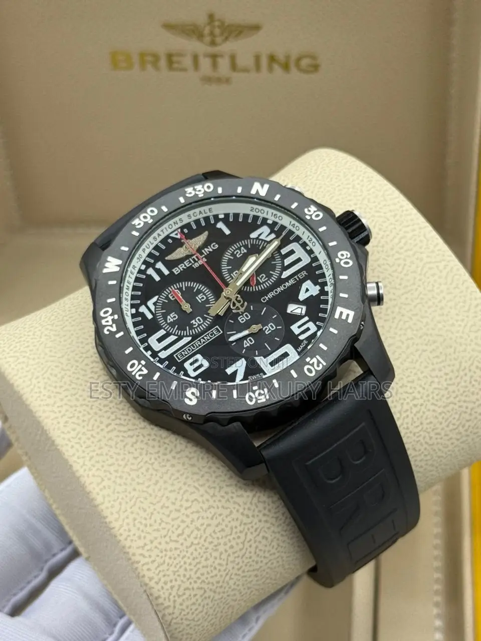 High Quality Luxury Breitling Men Rubber Wristwatch