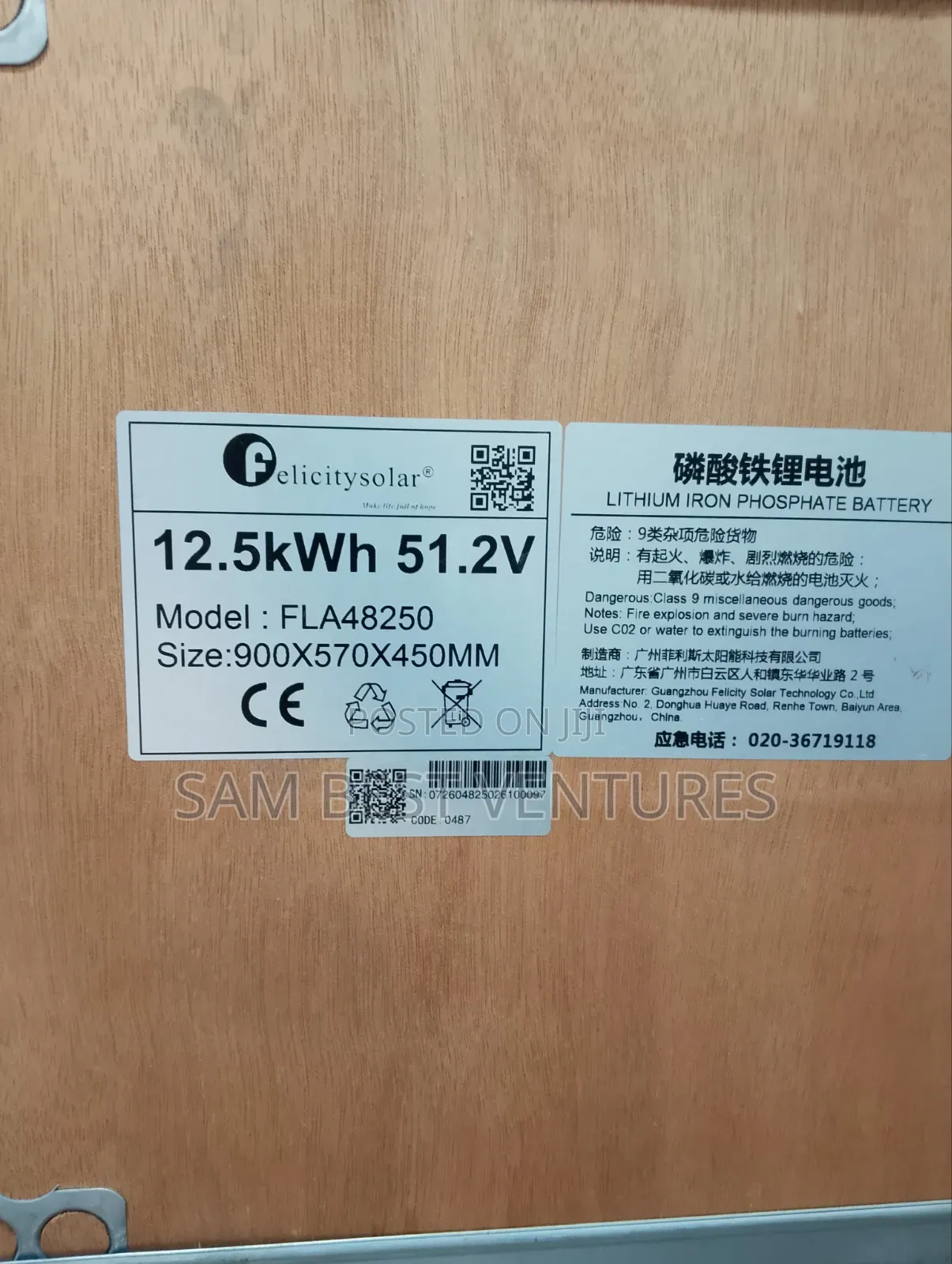 12.5kwh 51.2v Felicity Solar Lithium