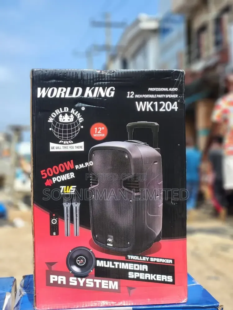 World King 12" Public Address System Trolley Speaker Wk1204