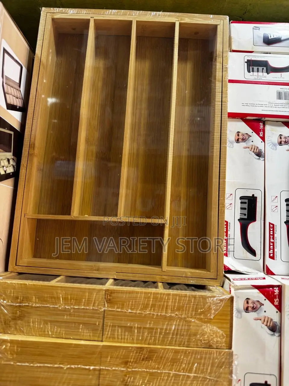 Extendable Bamboo Cutlery Tray Wooden Cutlery Tray Holder