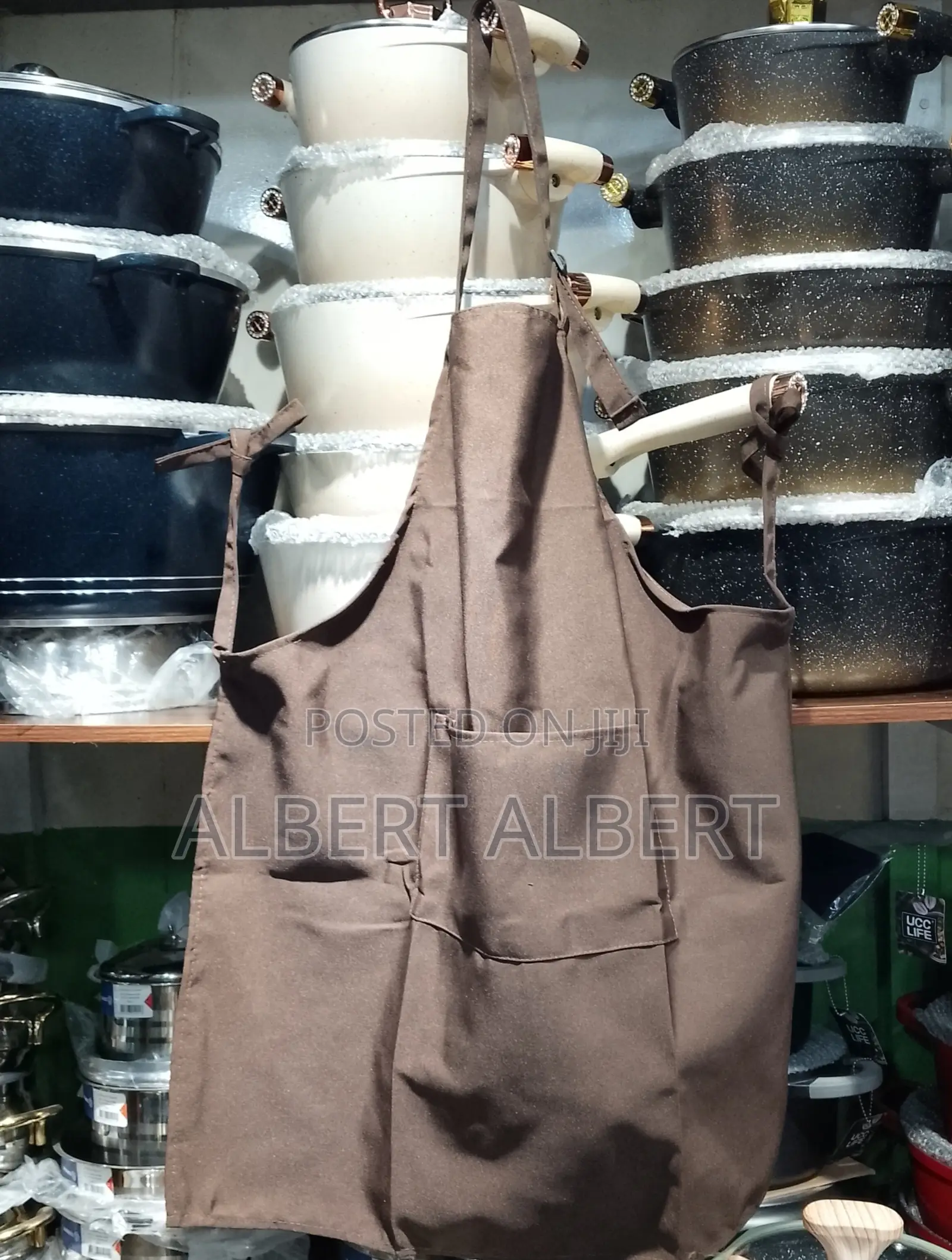 Cotton Apron With Adjustable Neck