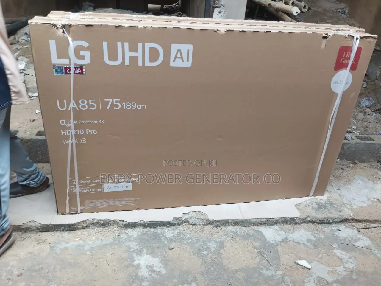 Original Lg Complete 75inches Smart Tv With 2yrs Warranty