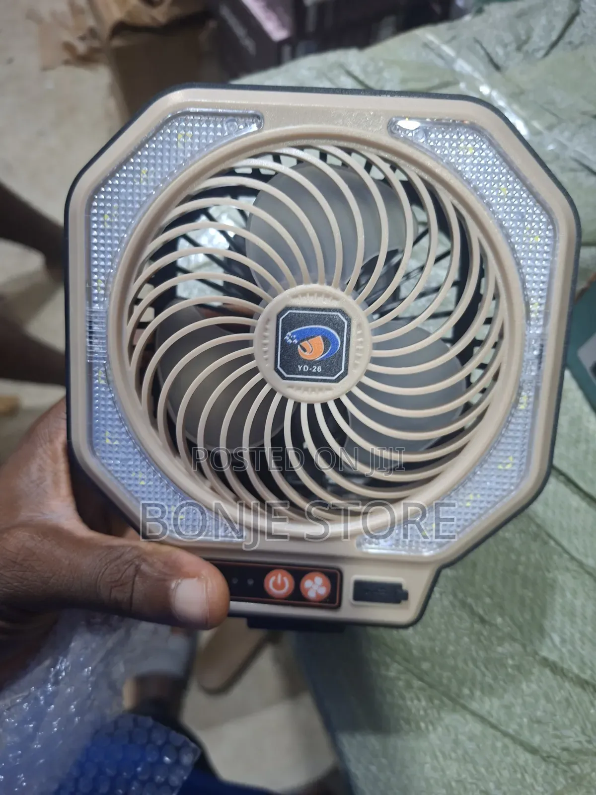 Led Fan Lamp Folding Air Circulator 3 Speed Rechargeable Clip Fan