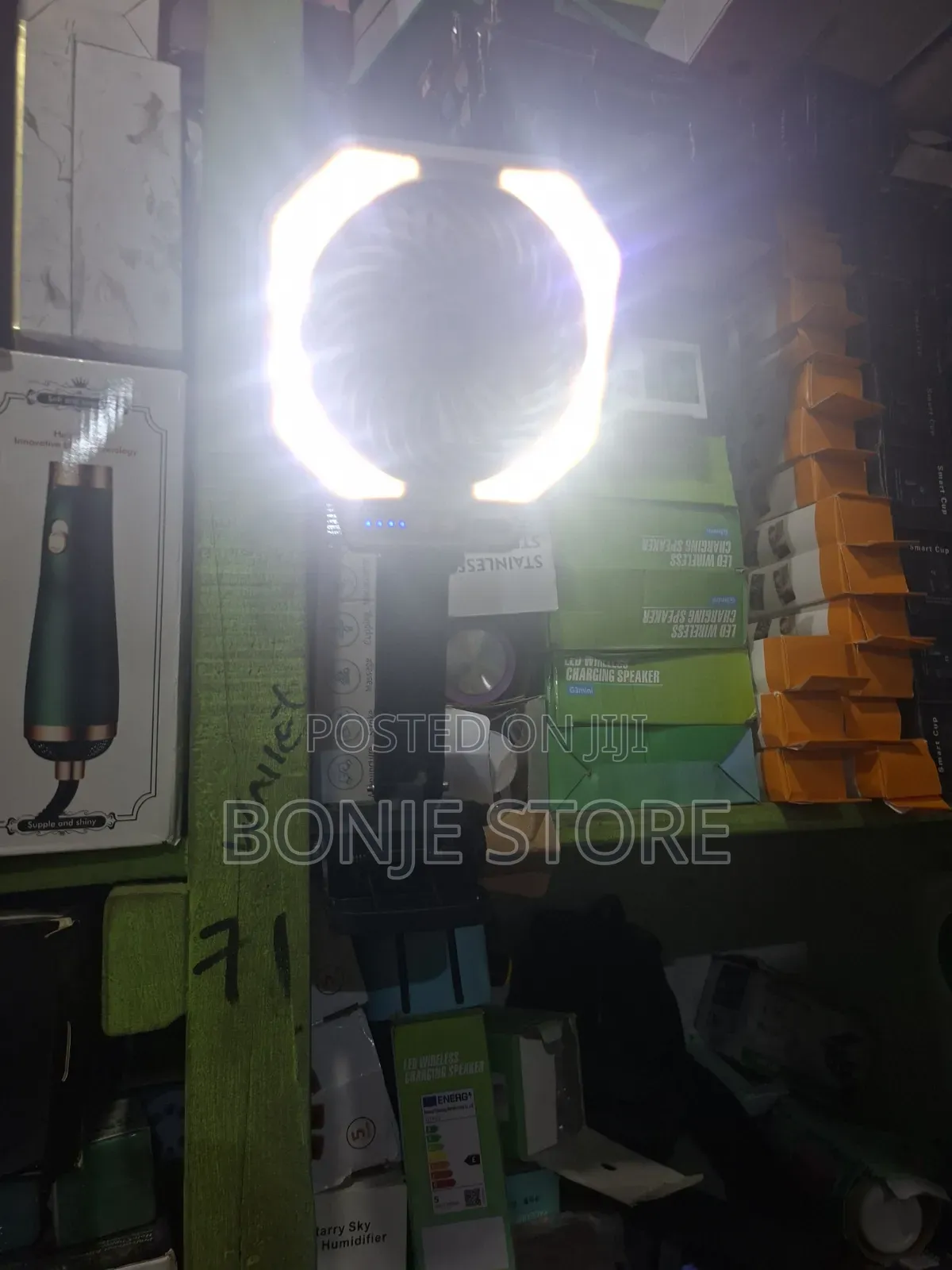 Led Fan Lamp Folding Air Circulator 3 Speed Rechargeable Clip Fan