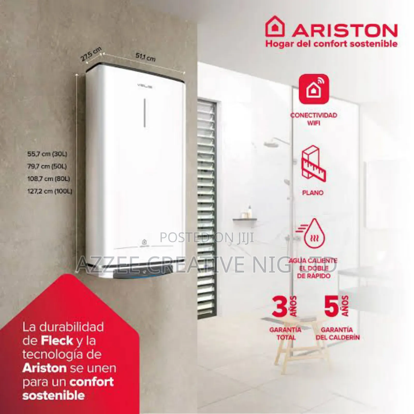 Ariston 80 Litre Velis Water Heater