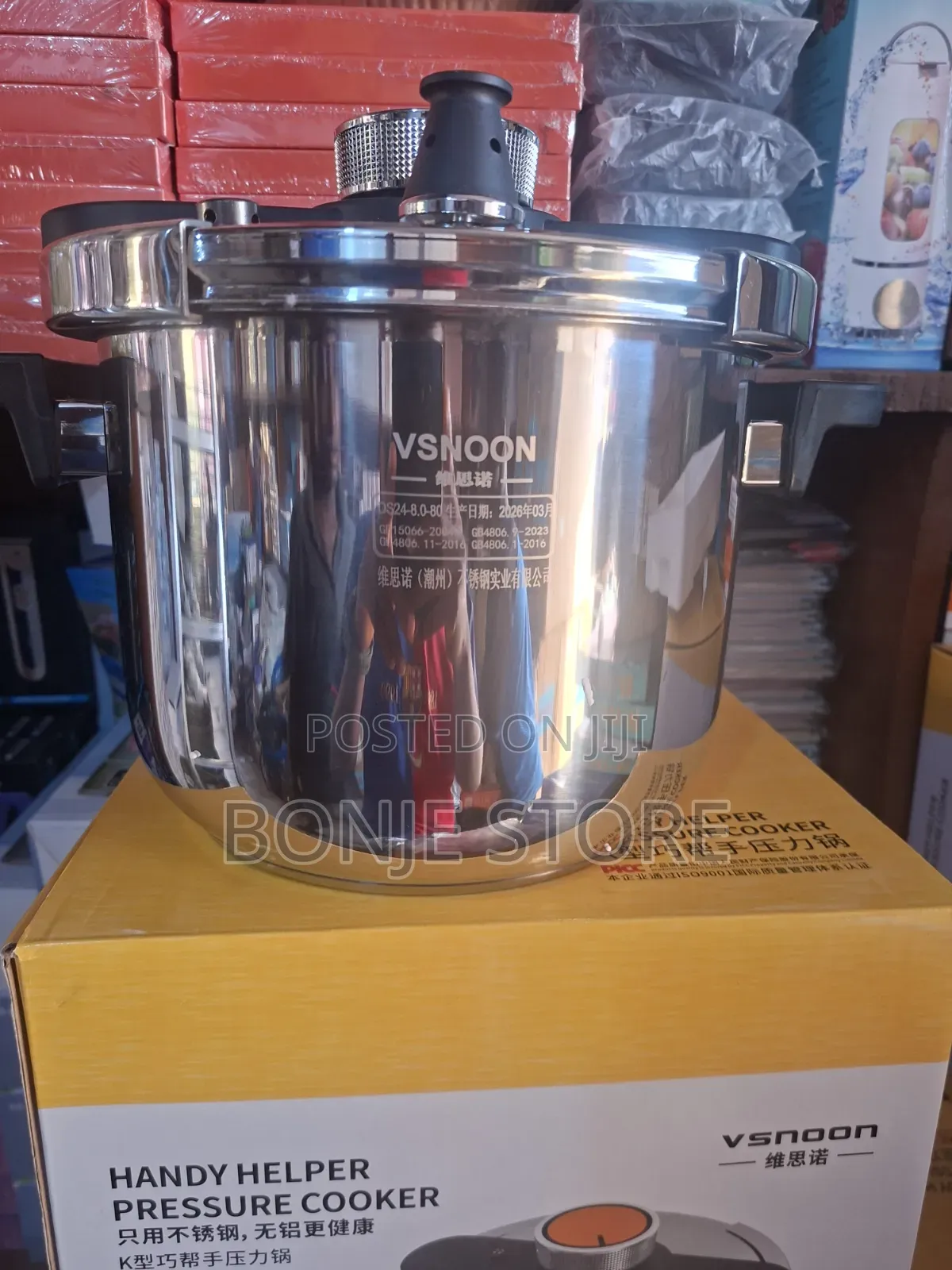 8 Litres Pressure Cooker Stainless Steel Fast Even Heating Pot