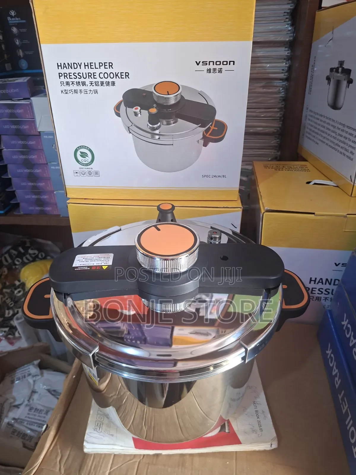 8 Litres Pressure Cooker Stainless Steel Fast Even Heating Pot