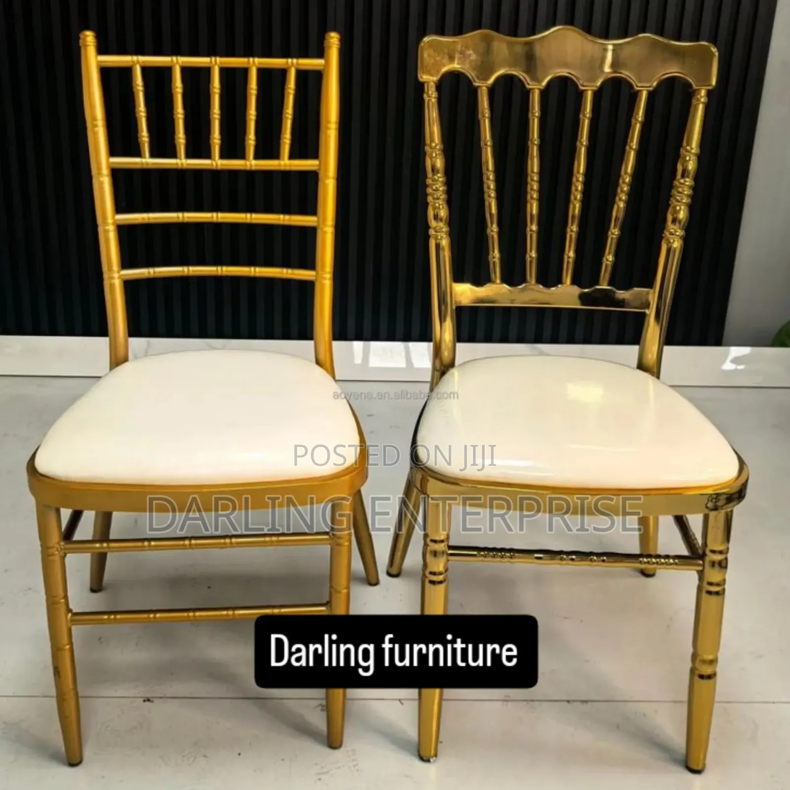 Gold and White Event Chair 