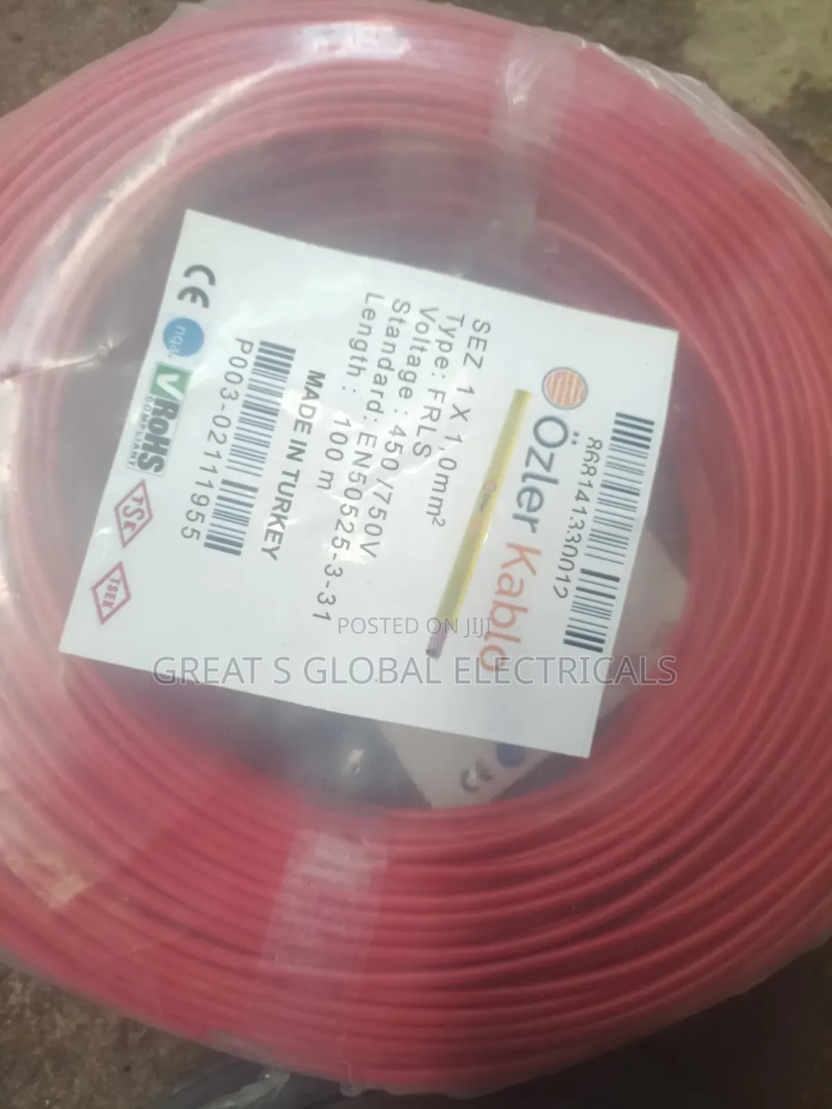 Özler Kablo 1mm2 Single Core Flexible Cable – 100 Meters