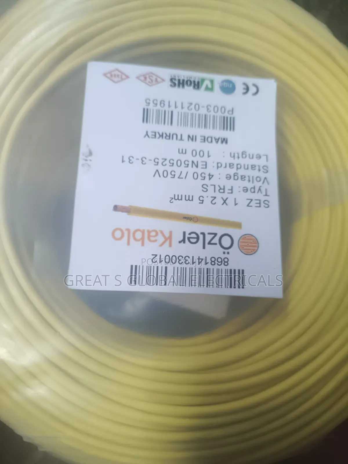 Özler Kablo 1mm2 Single Core Flexible Cable – 100 Meters