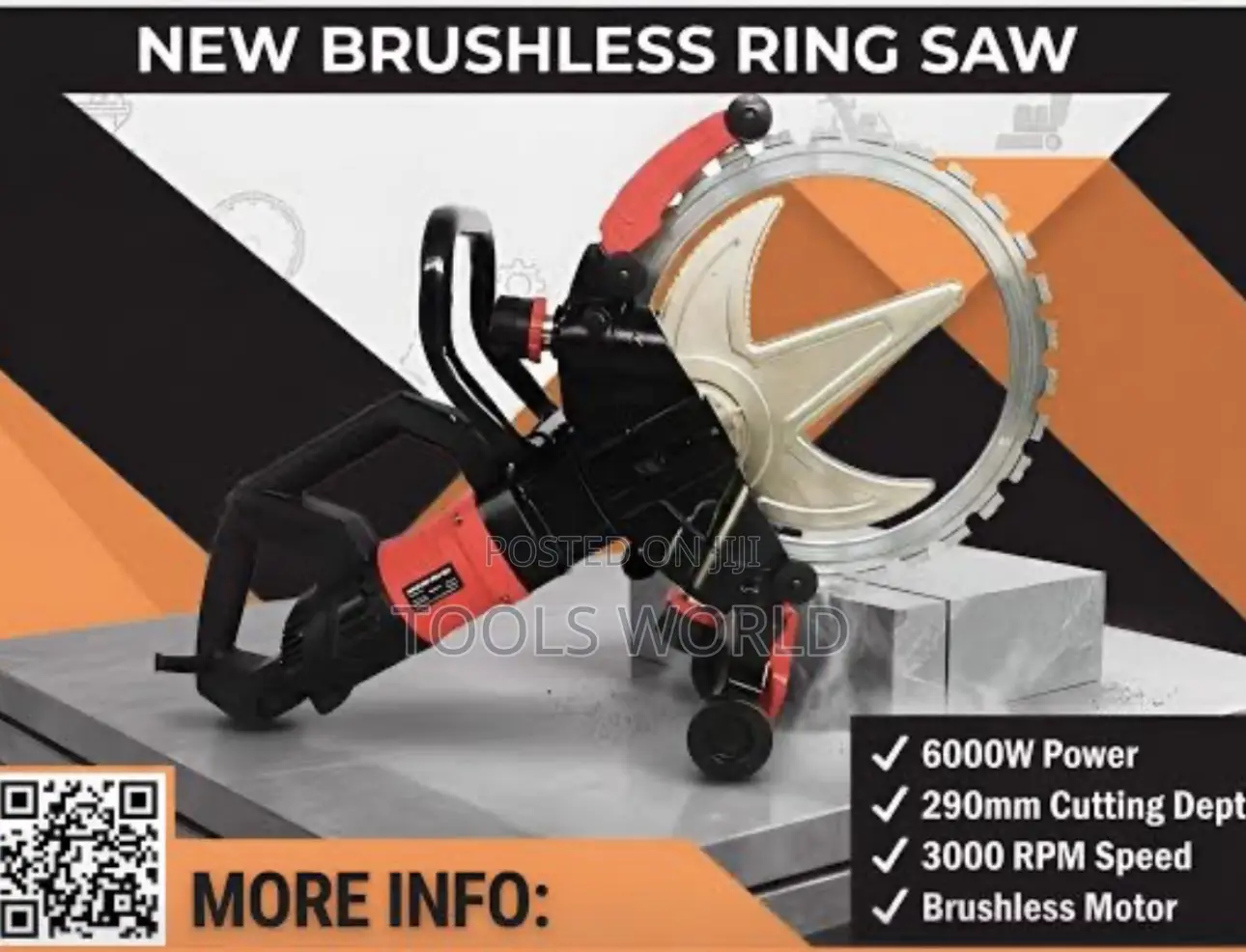Brushless Electric Wall Cutting Saw – Concrete Metal Cutter