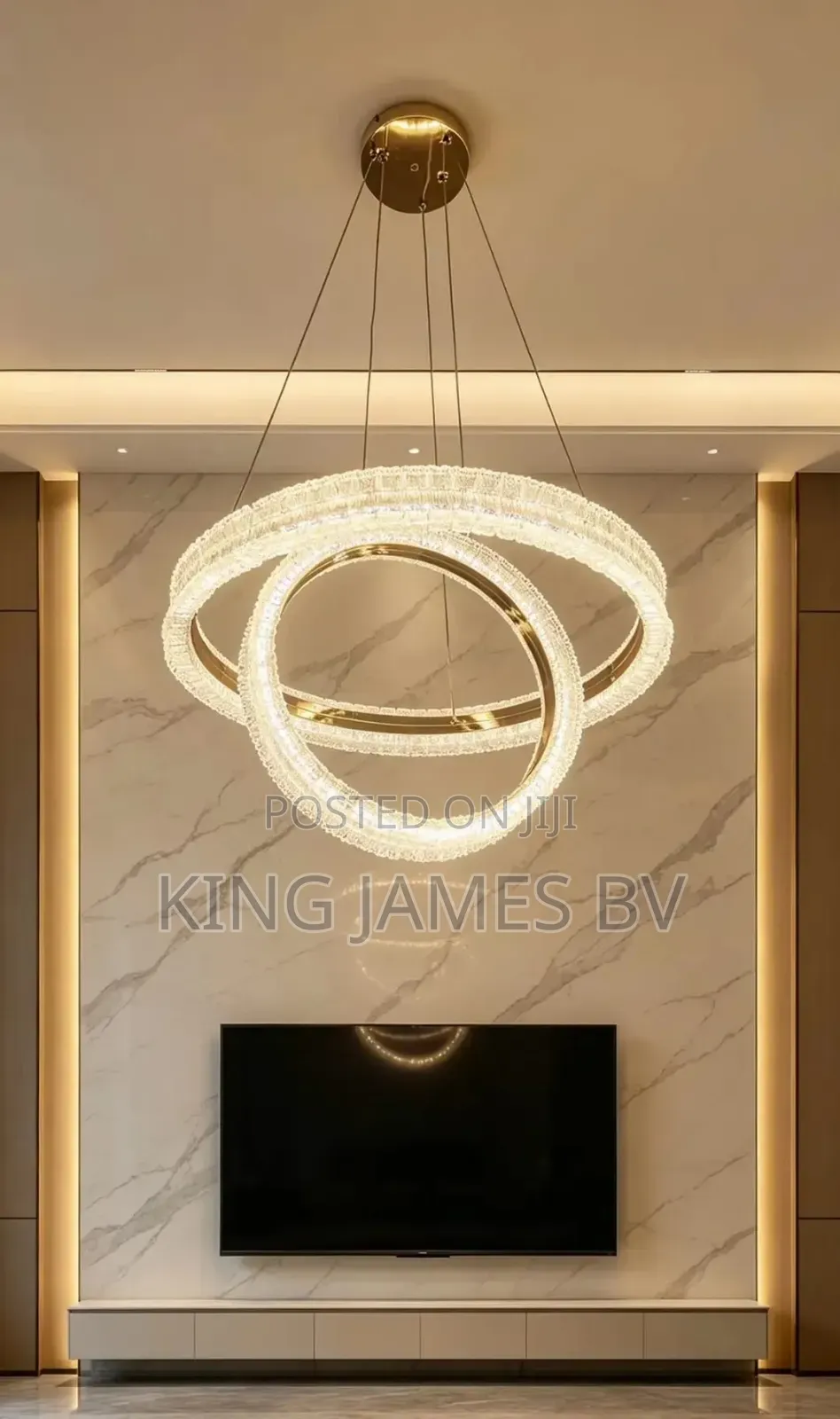 3 Step Crystal Dropping Light – Elegant Tiered Ceiling Luxury