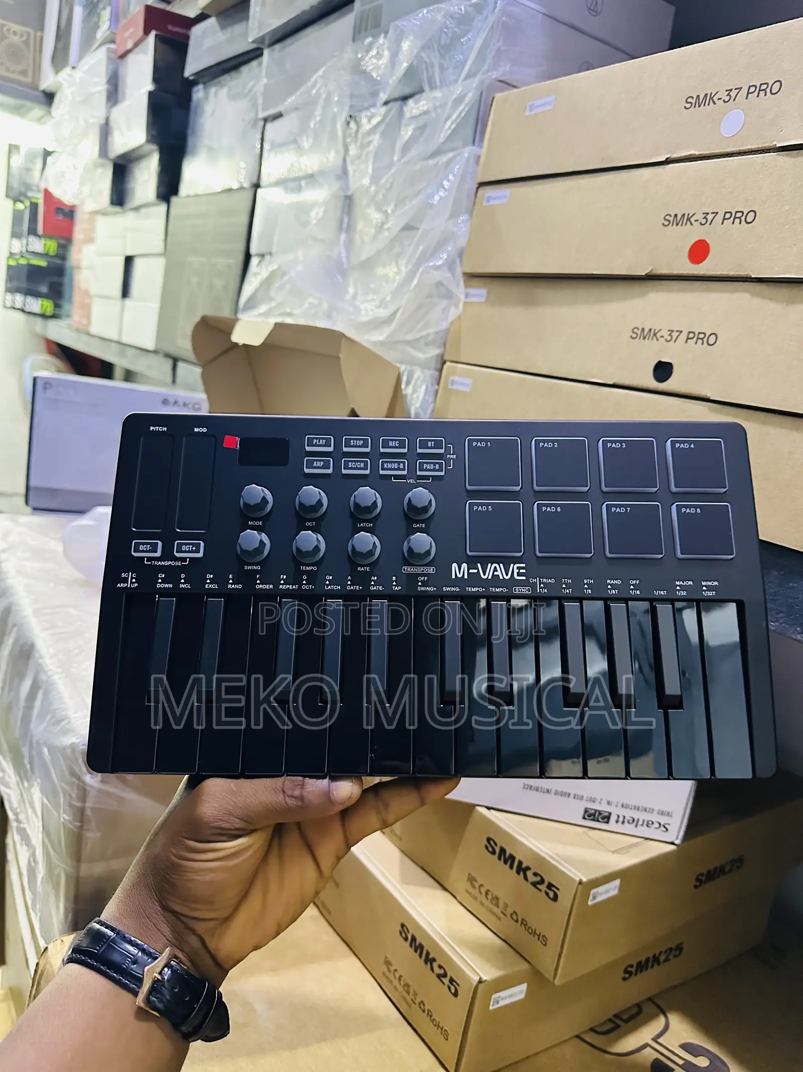 25 Keys Midi Keyboard