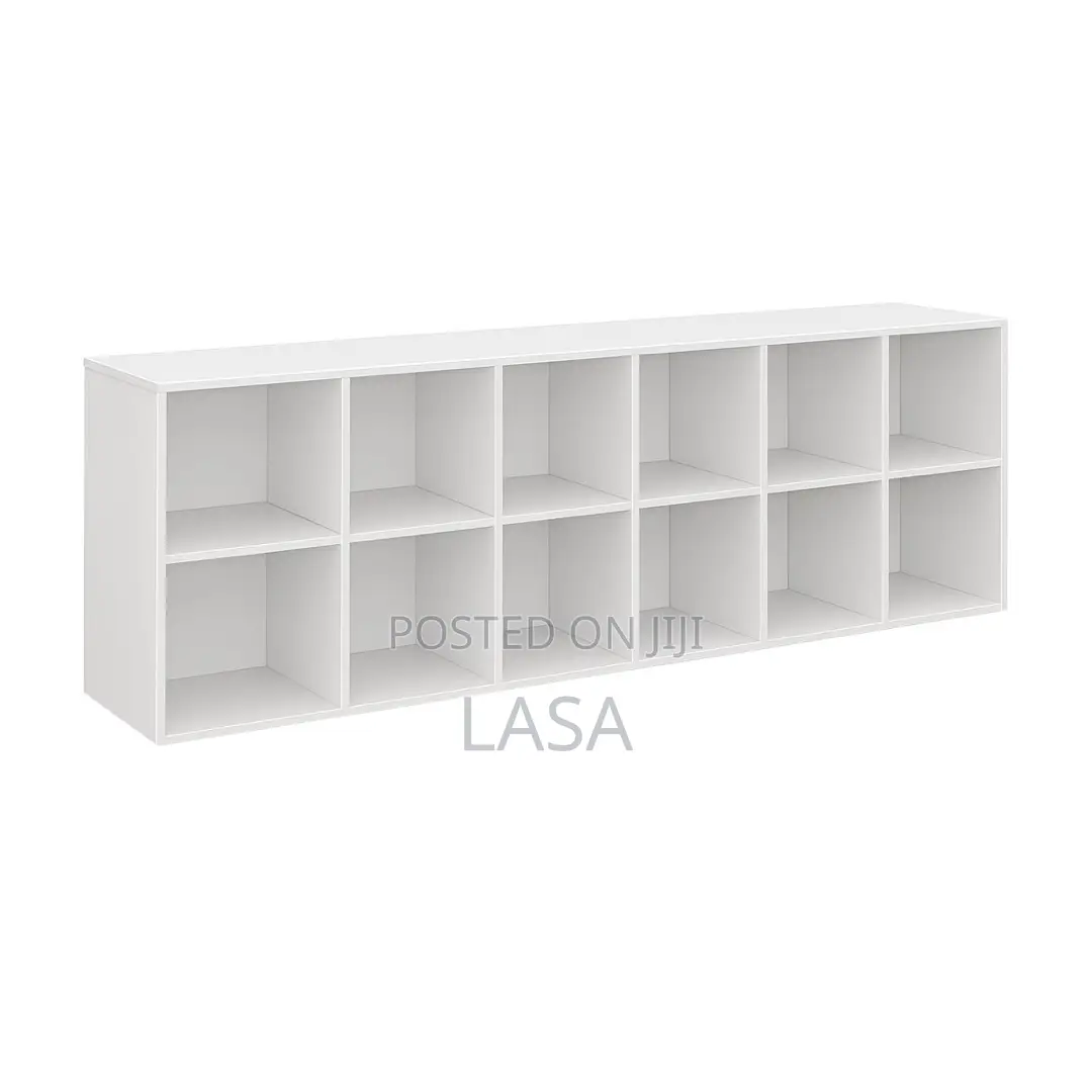 Modern 2x6 Storage Cabinet - Vertical Bookshelf for Home Office