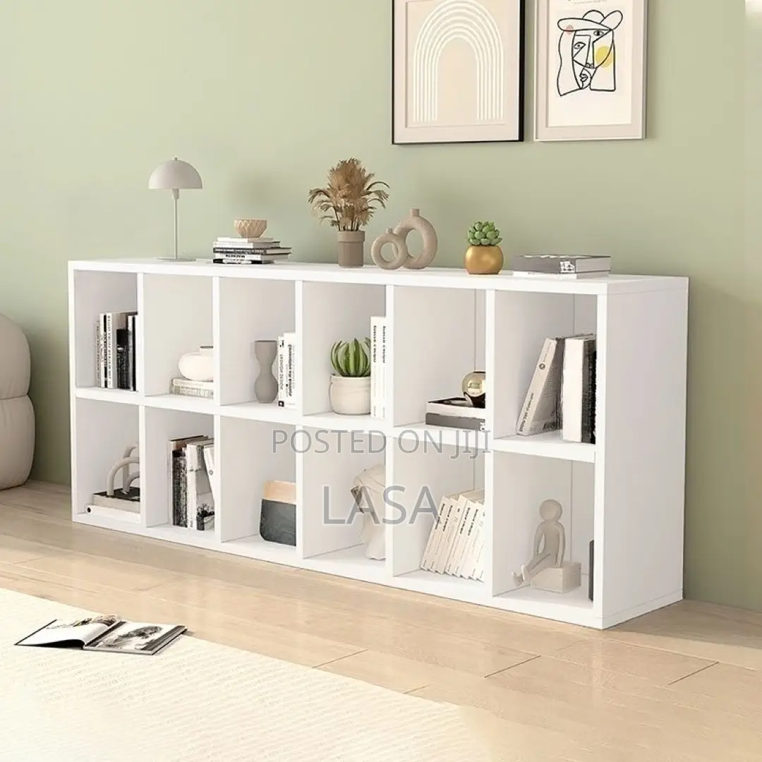 Modern 2x6 Storage Cabinet - Vertical Bookshelf for Home Office