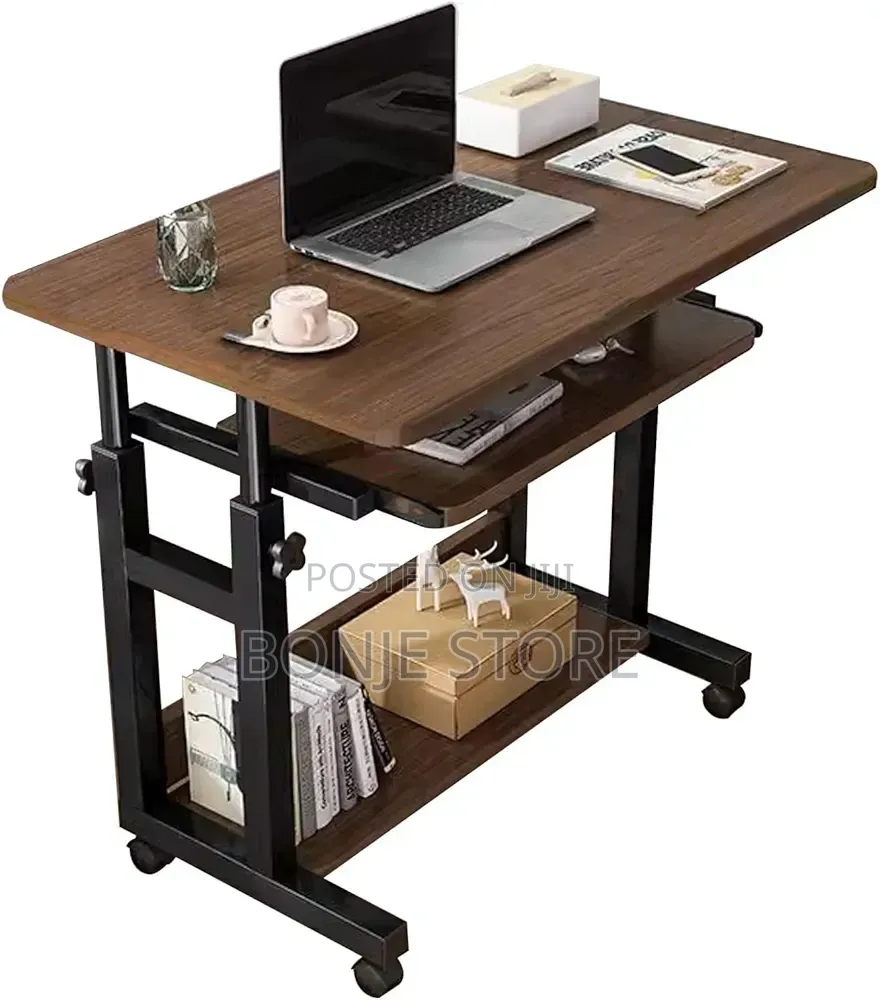 80cm Laptop Table With Drawer (Brown)