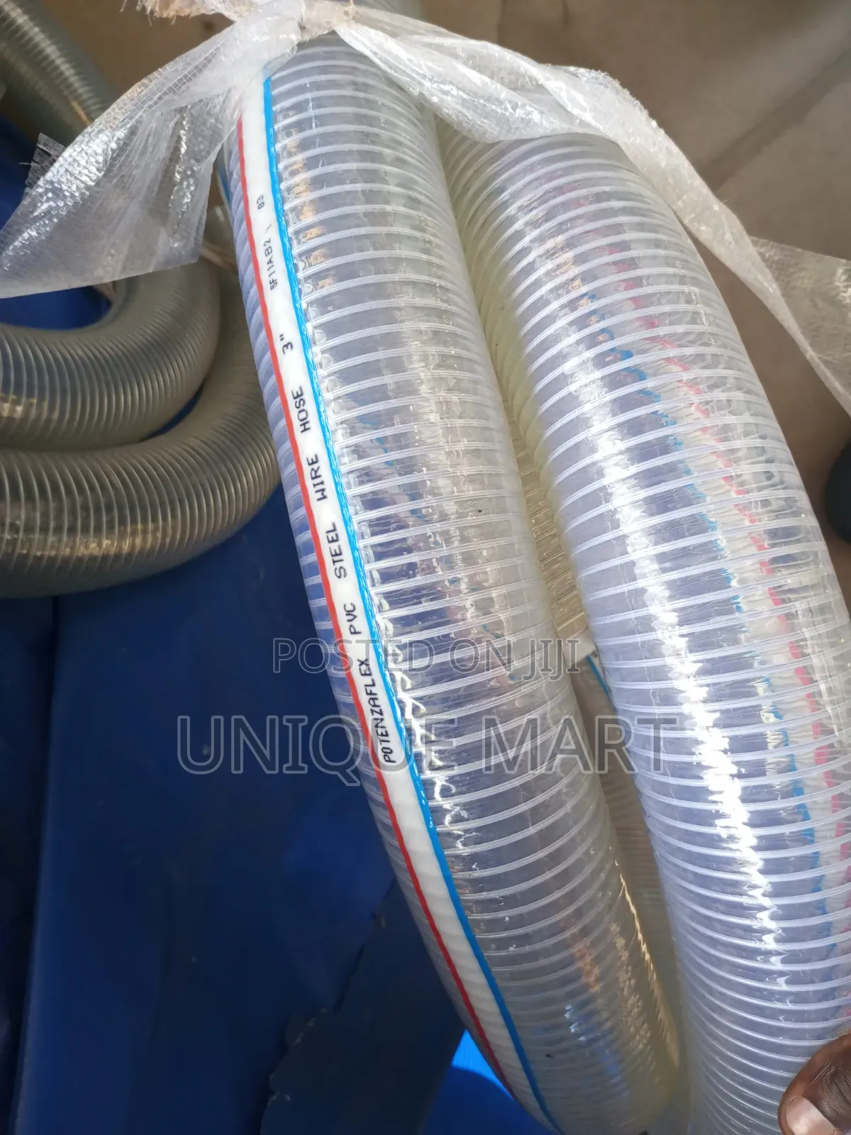3" Steel Wire Transparent Suction,Hose for Water, Chemicals,Petrol,Etc