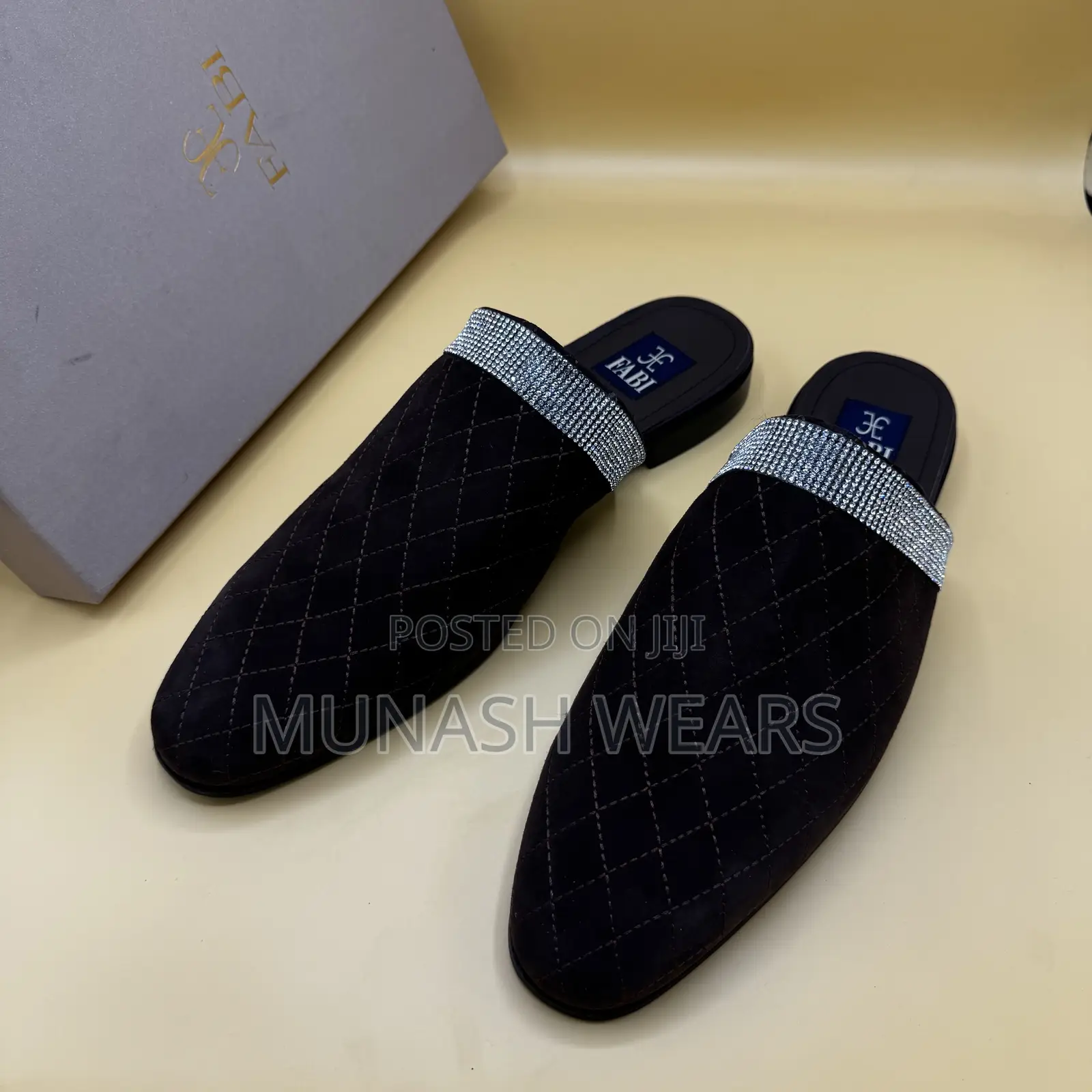 Italian Fabi Leather Half Shoe Available in Brown and Black 40-46