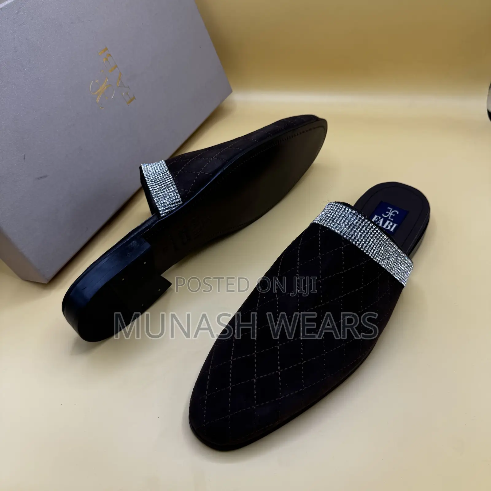 Italian Fabi Leather Half Shoe Available in Brown and Black 40-46