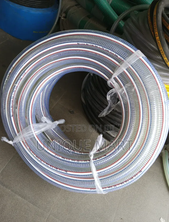 1-1⁄4" Suction Transparent Steel Wire Hose for Water, Petrol,Chemicals