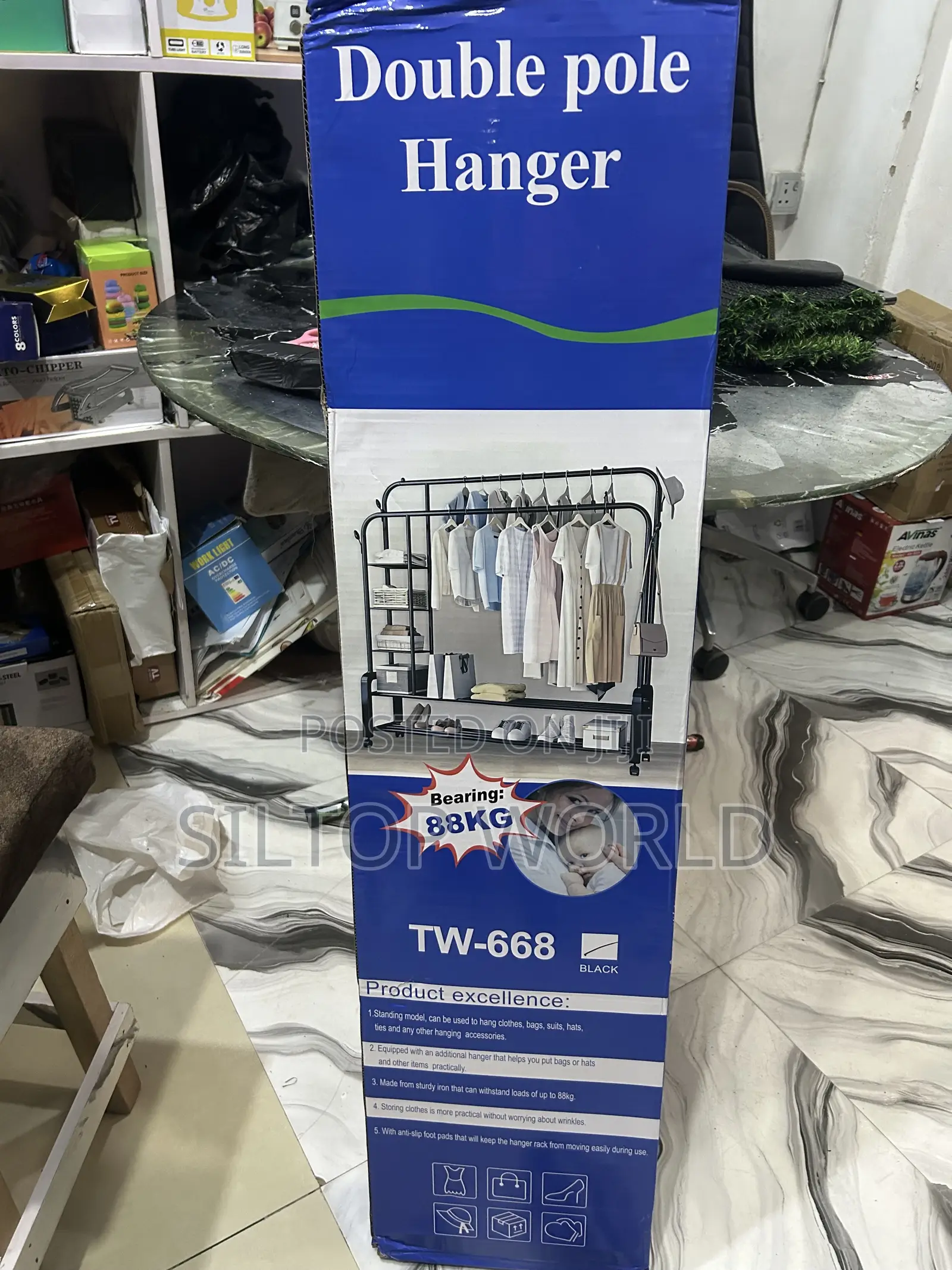 88kg Multi-functional Heavy-duty Clothes Rack