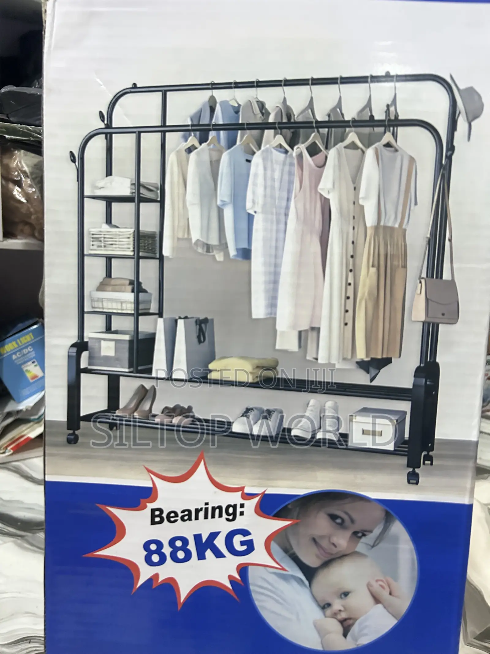 88kg Multi-functional Heavy-duty Clothes Rack