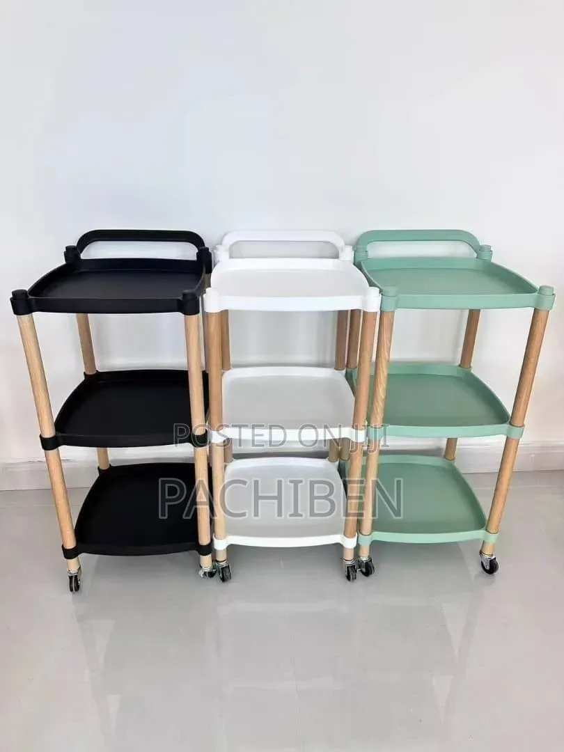 Modern End Table Rolling Cart