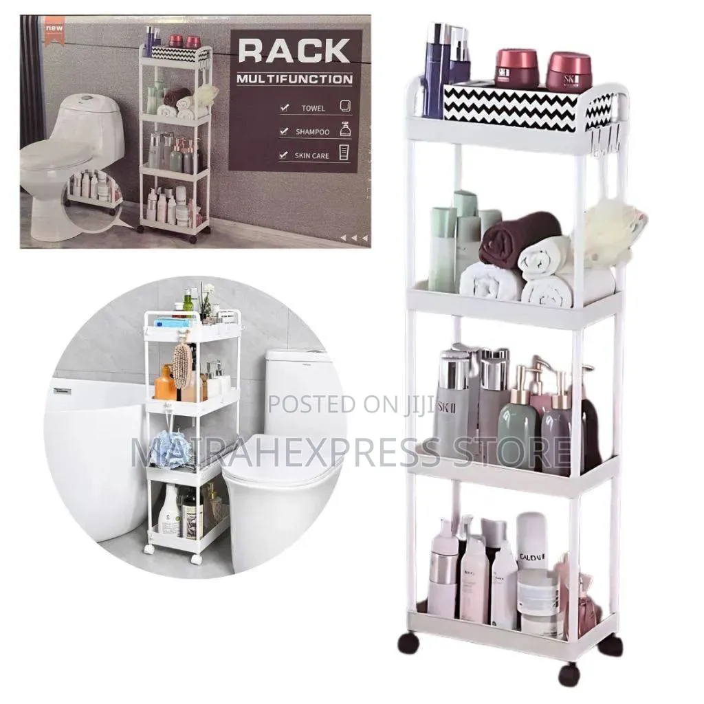 4 Tiers Plastic Trolley Rack 2st7