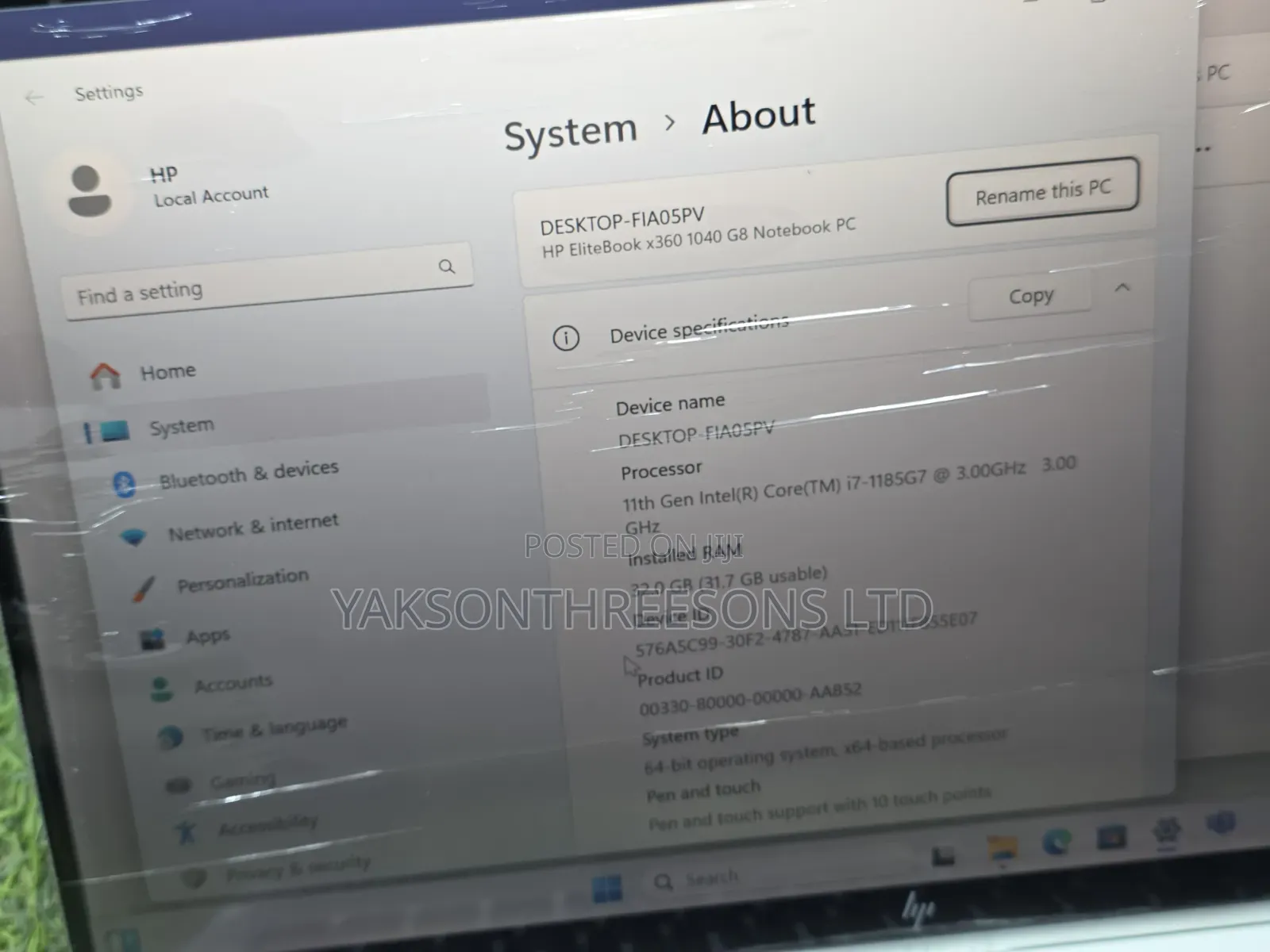 Laptop HP EliteBook 1040 G8 32GB Intel Core i7 SSD 512GB