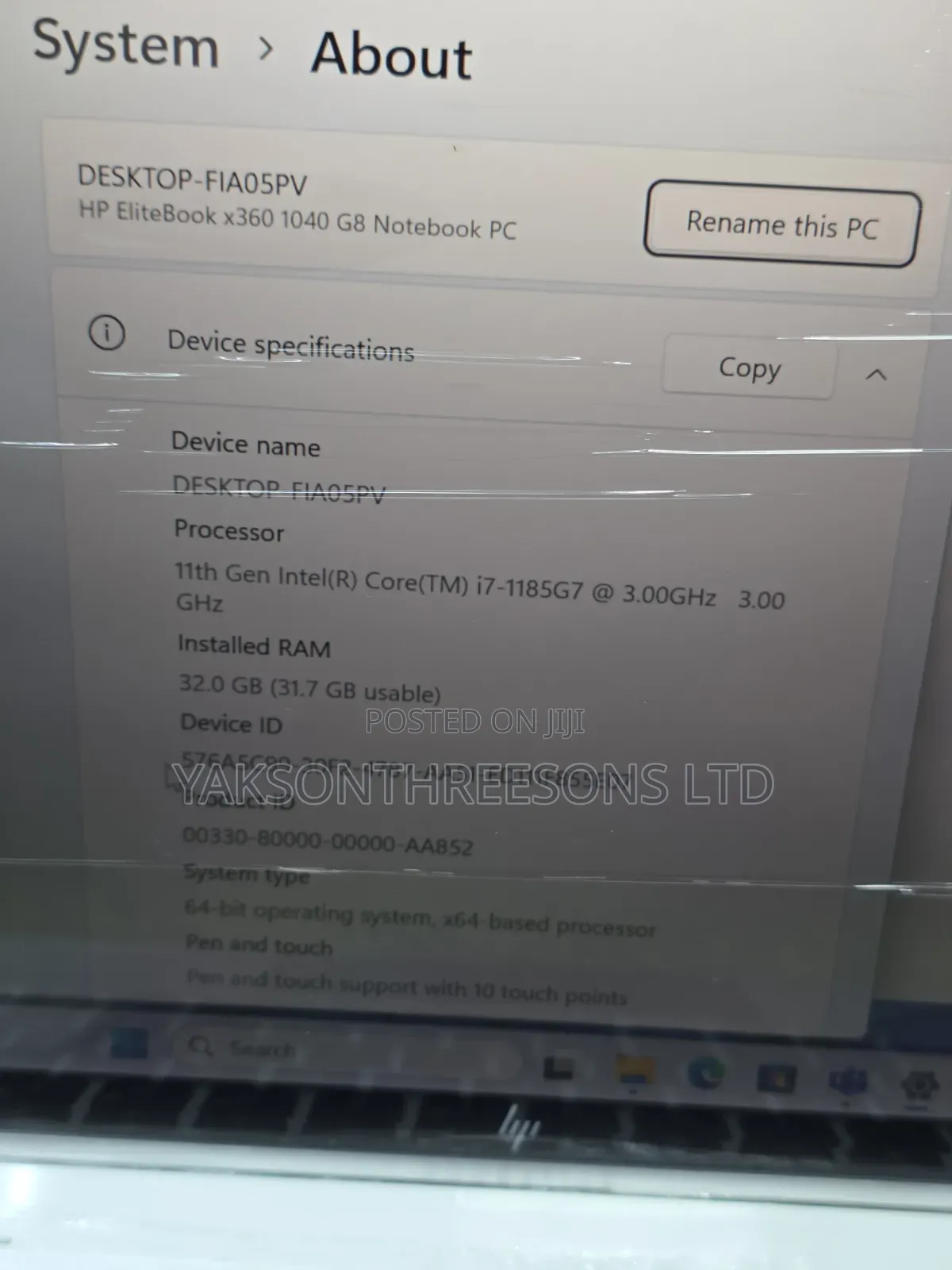 Laptop HP EliteBook 1040 G8 32GB Intel Core i7 SSD 512GB