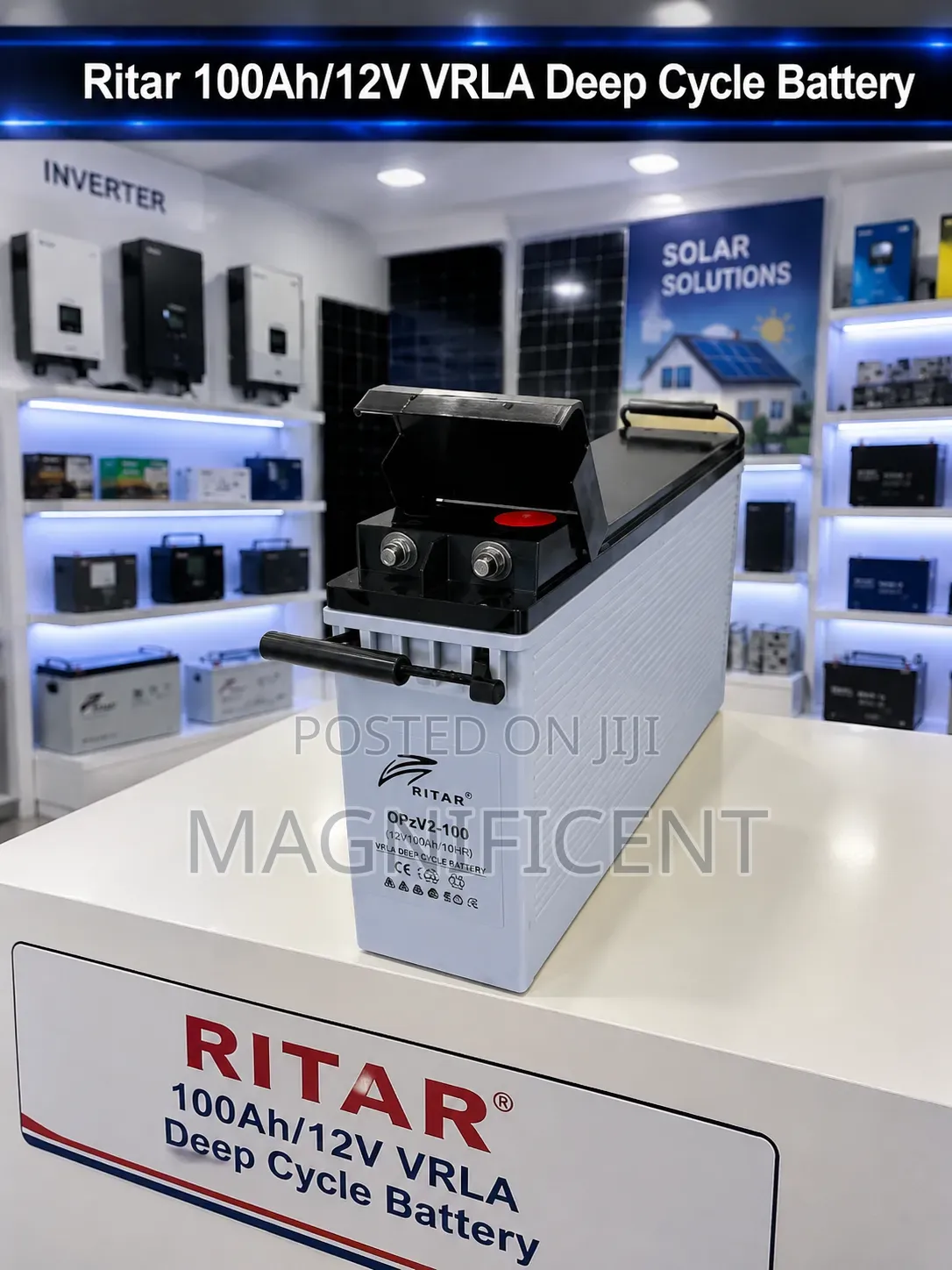 Ritar 12v 100ah Heavy-Duty Vrla Deep Cycle Solar Battery