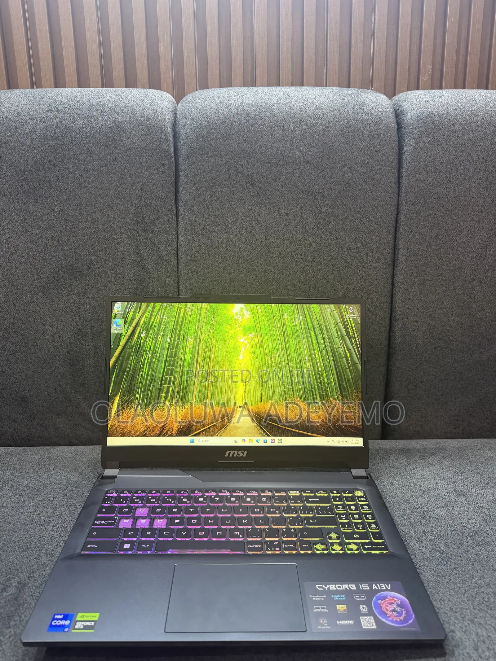 Laptop MSI Cyborg 15 16GB Intel Core i7 SSD 512GB