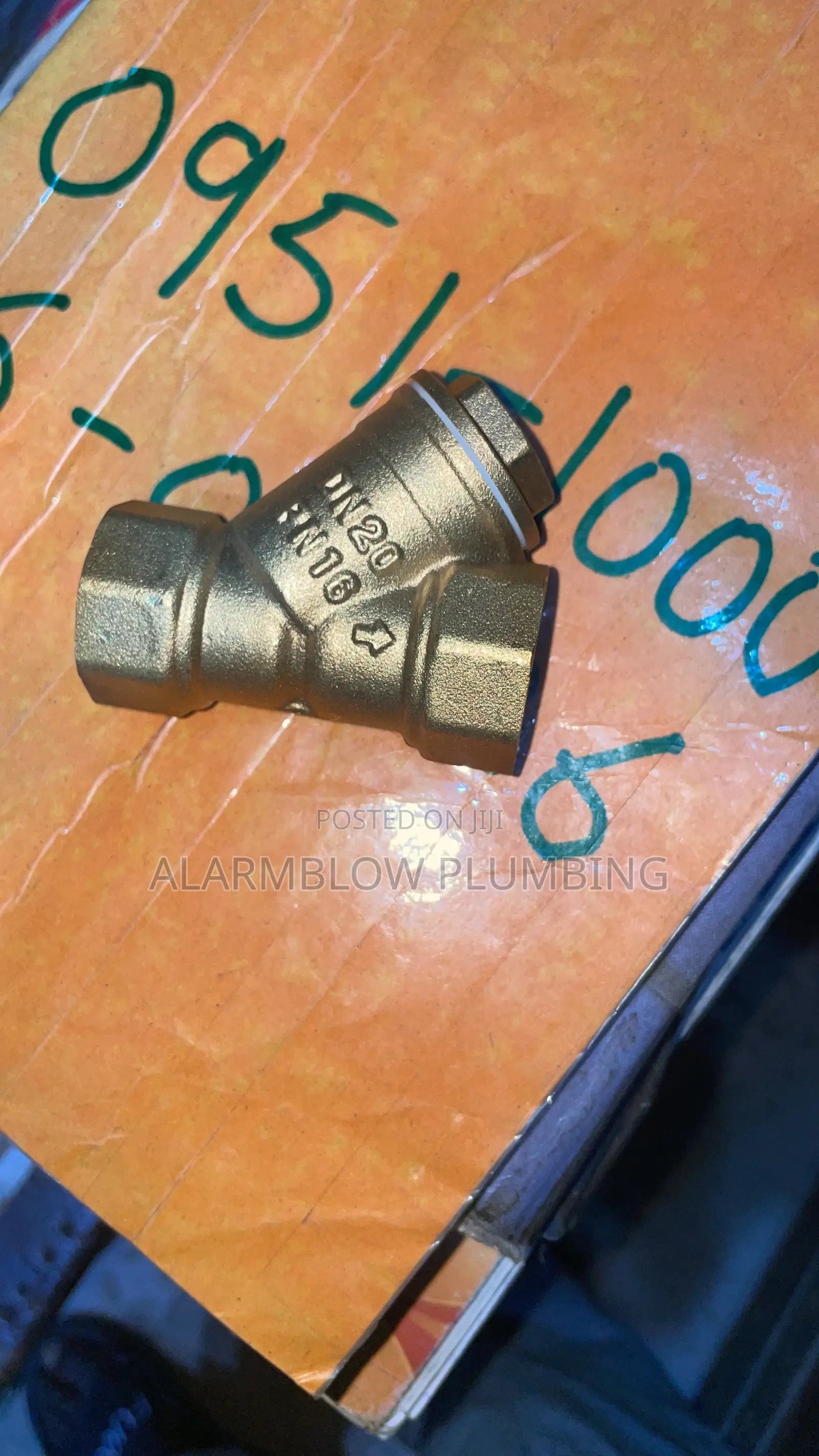 3/4” Dn20 Pn16 Brass Y-Strainer Valve to Filter Debris From Piping Sys