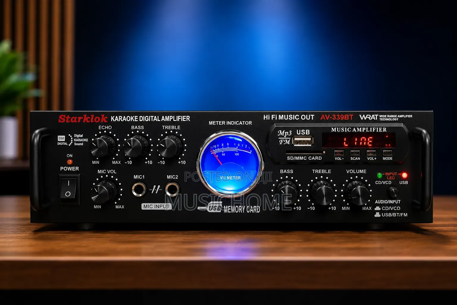 Starklok Bluetooth Amplifier With Fm and Remote