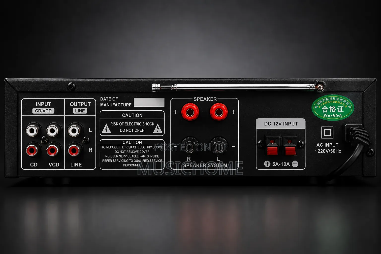 Starklok Bluetooth Amplifier With Fm and Remote