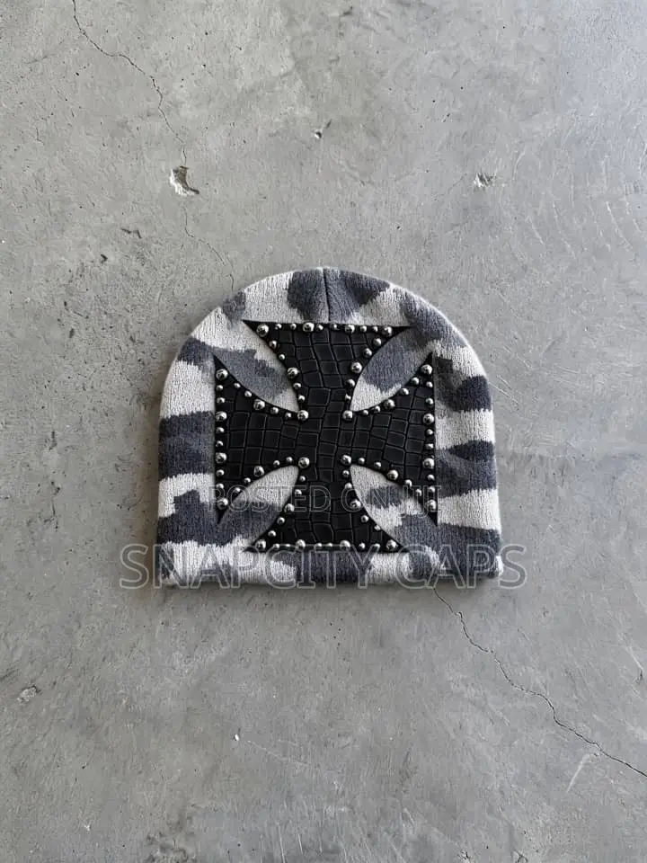 Y2k Chrome Heart Stone-Studded Beanie