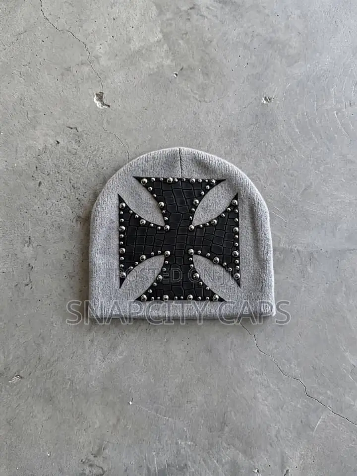 Y2k Chrome Heart Stone-Studded Beanie