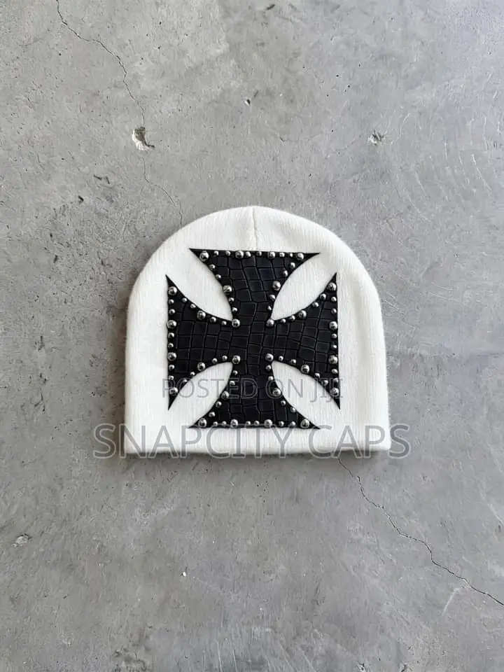 Y2k Chrome Heart Stone-Studded Beanie