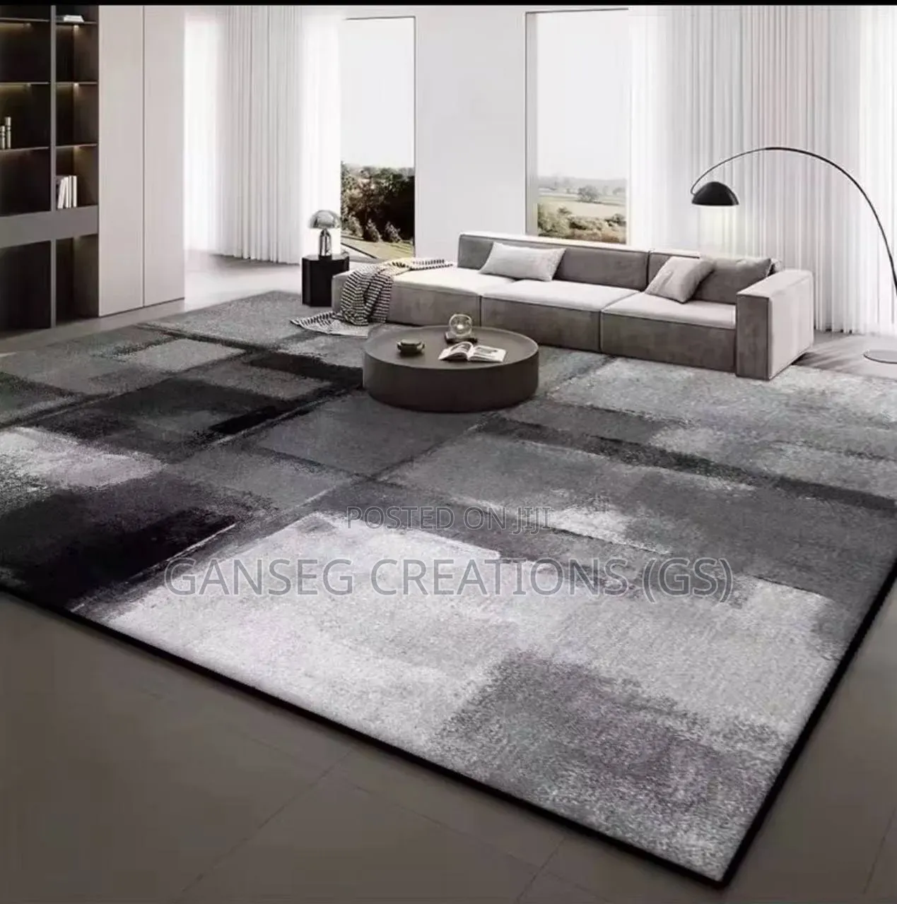 Premium Abstract Center Rug (160x230cm) - Luxury Living Room Carpet