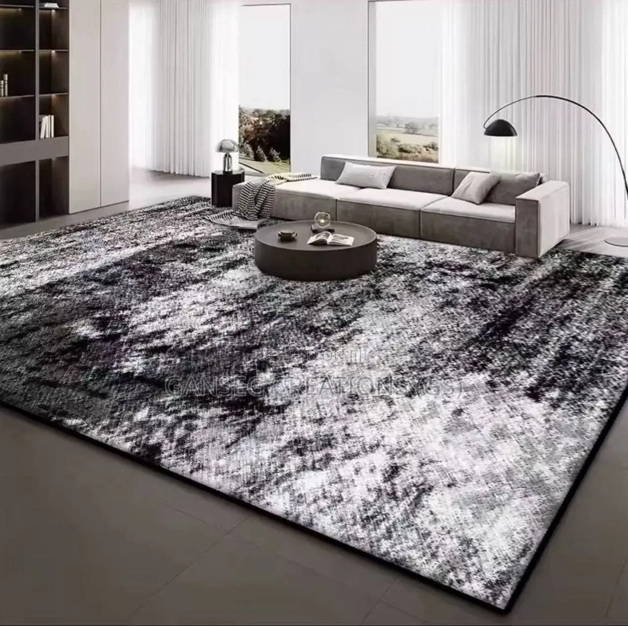 Premium Abstract Center Rug (160x230cm) - Luxury Living Room Carpet