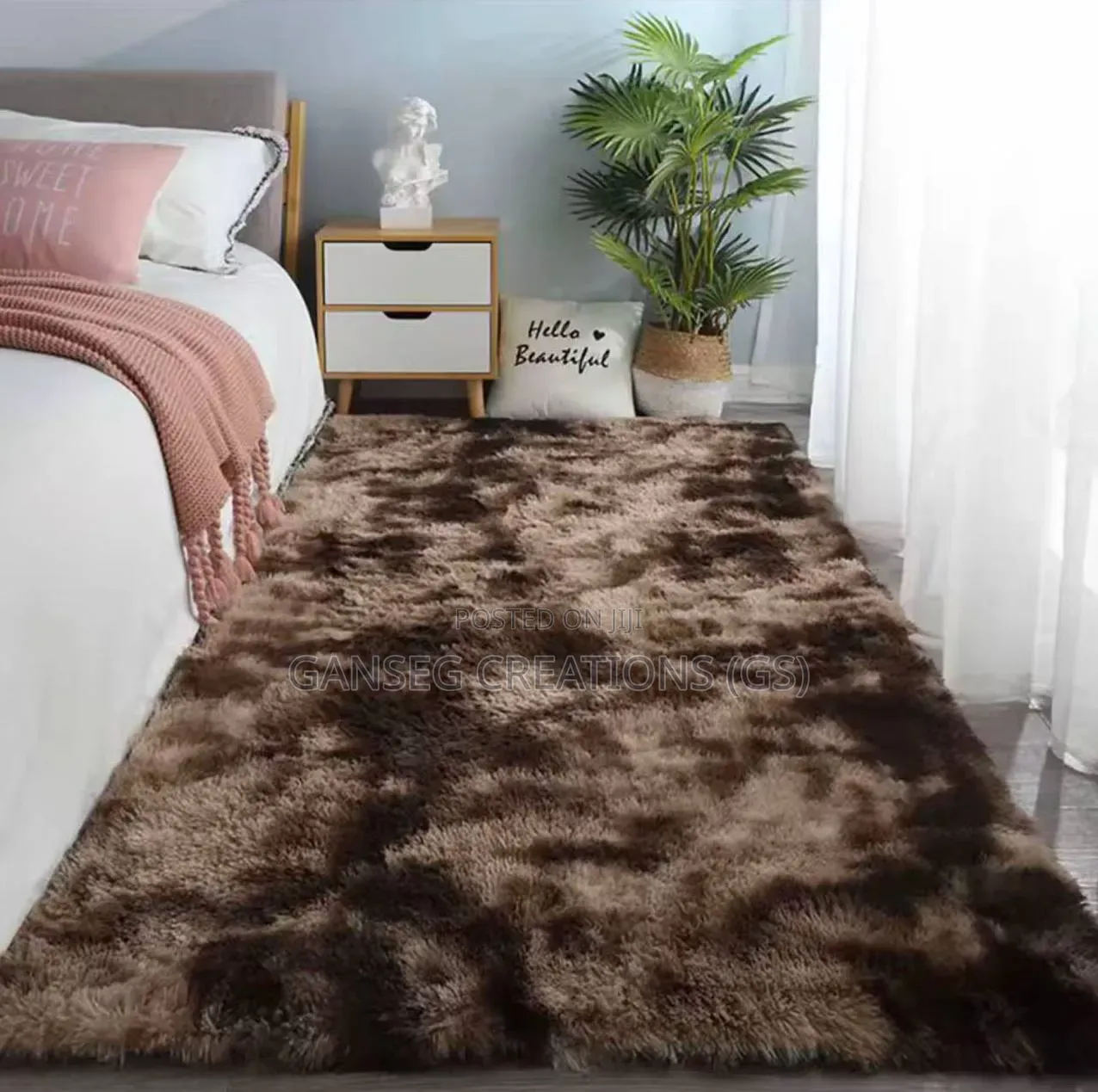 Super Soft Fluffy Shaggy Center Rug(160x230cm)Luxury Livingroom Carpet