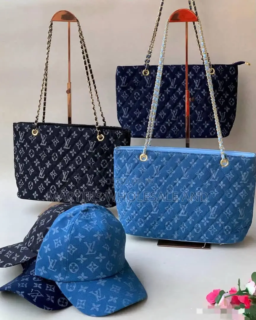 A Louis Vuitton-Inspired Denim Monogram Tote Bag