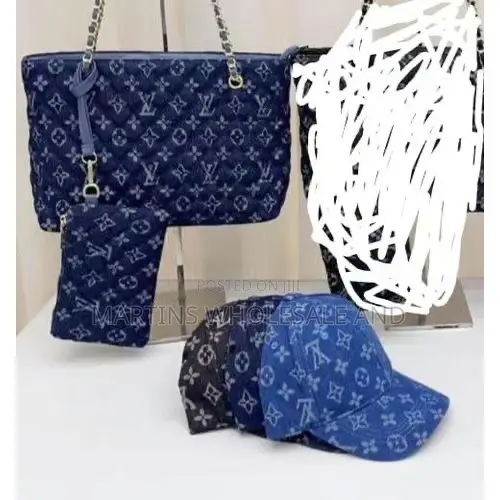 A Louis Vuitton-Inspired Denim Monogram Tote Bag