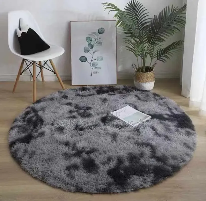 Premium Round Fluffy Shaggy Center Rug (160x160cm)Luxury Circle Carpet