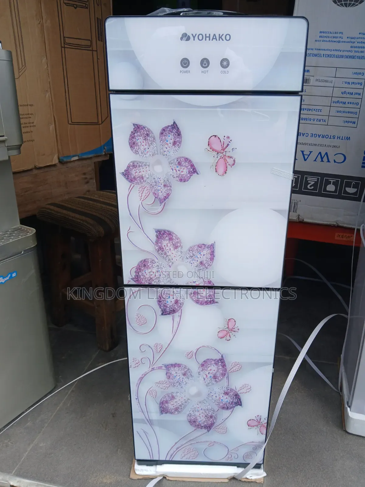 Yohaka Hot Cold Water Dispenser With Refrigerator.
