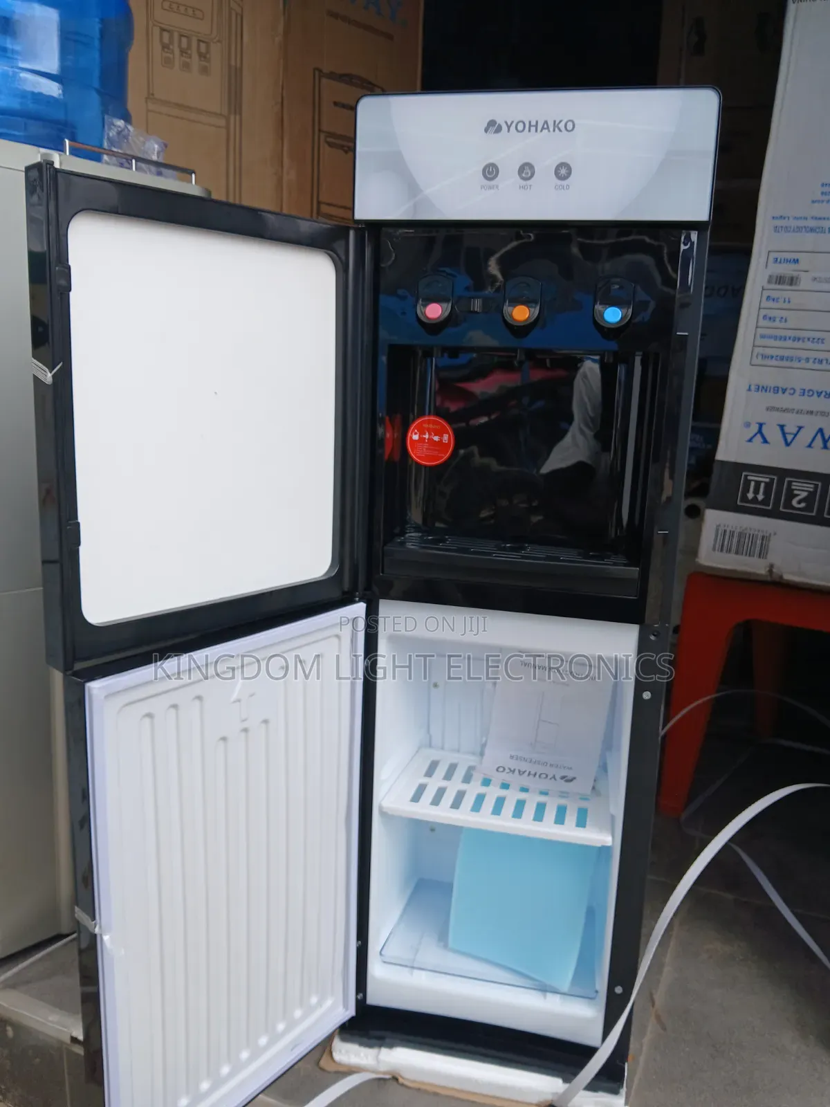 Yohaka Hot Cold Water Dispenser With Refrigerator.