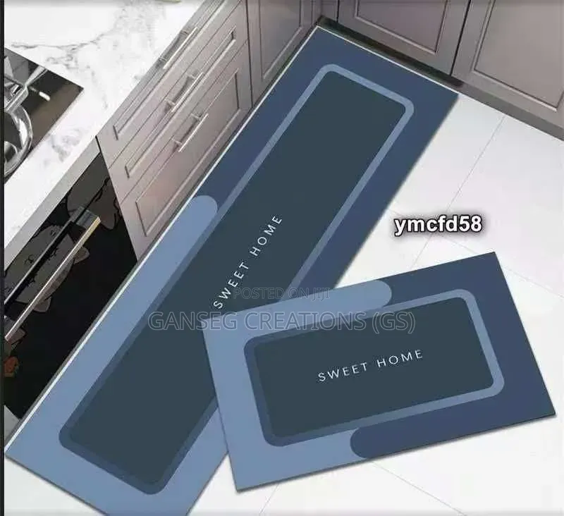 Anti-Slip Water Absorbent Kitchen Runner Mat Set (50x60 + 50x180cm)