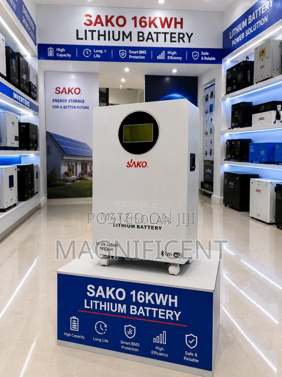 Sako Maxzisolar 16kwh 51.2v 320ah Smart Lithium Battery